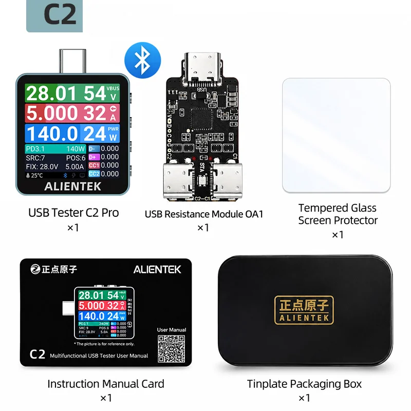 ALIENTEK C2 Color Screen Teste - Power Supply Tester 评论和价格