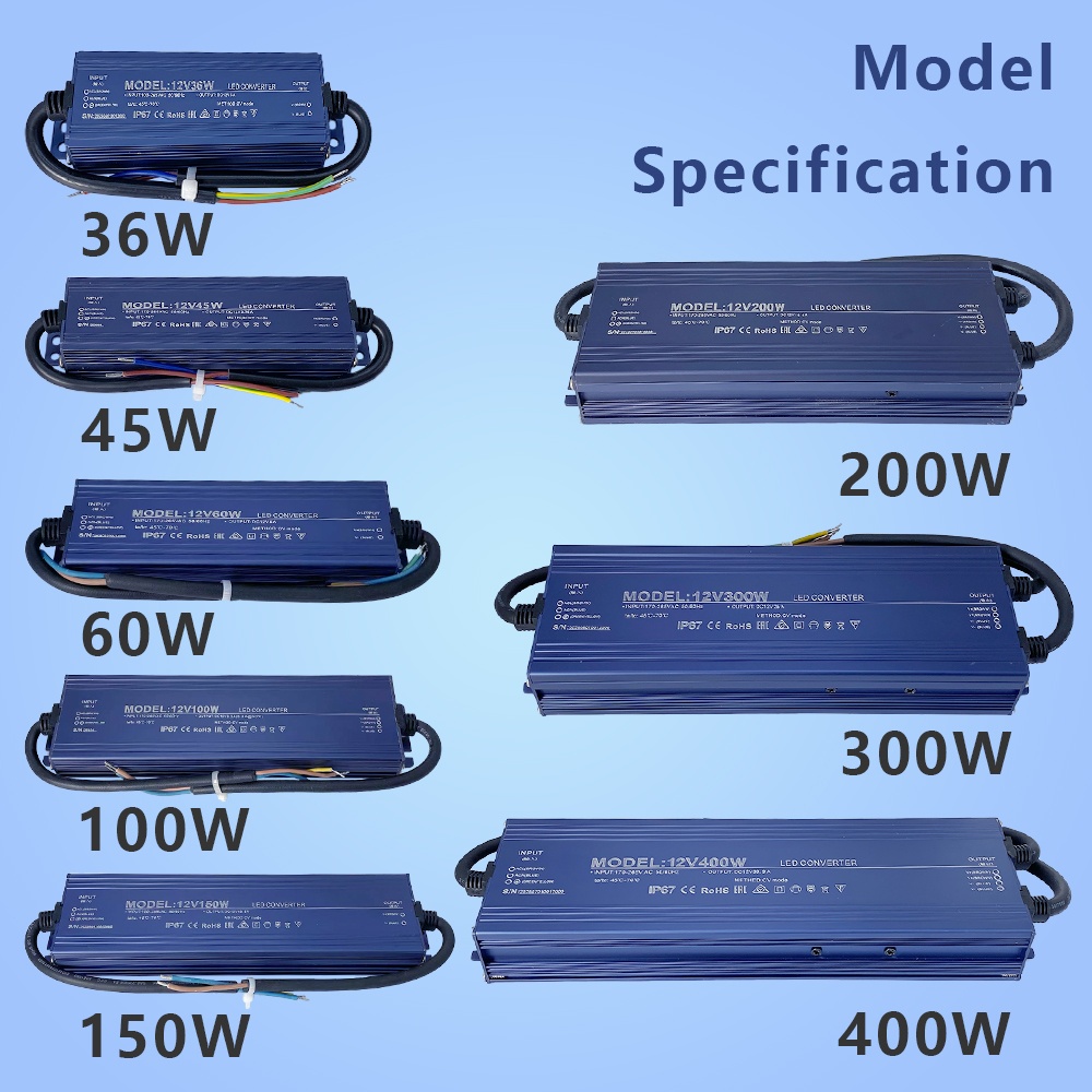 IP67 Waterproof Input 110V-265 - Power Supply 12V 评论和价格