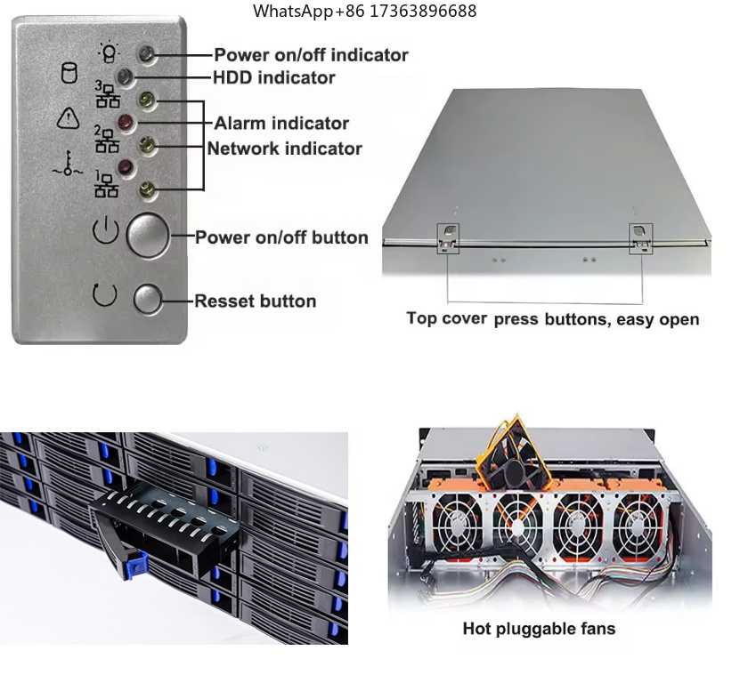 4U Rackmount Server Case 24 Ho - Server Power Supply 评论和价格